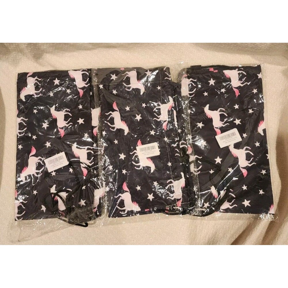 Unicorn Backpack Drawstring Cinch School Bag Gym Yoga-3 Bags